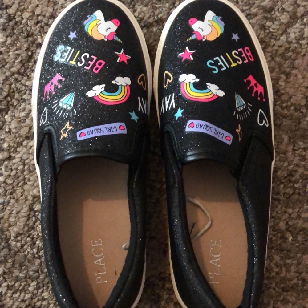 Girls Children’s Place Slip On’s. Size 3.